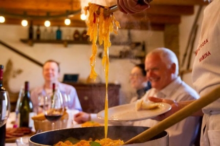 Pasta served in northern Italy