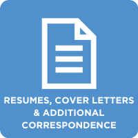 Resumes, Cover Letters & Additional Correspondence