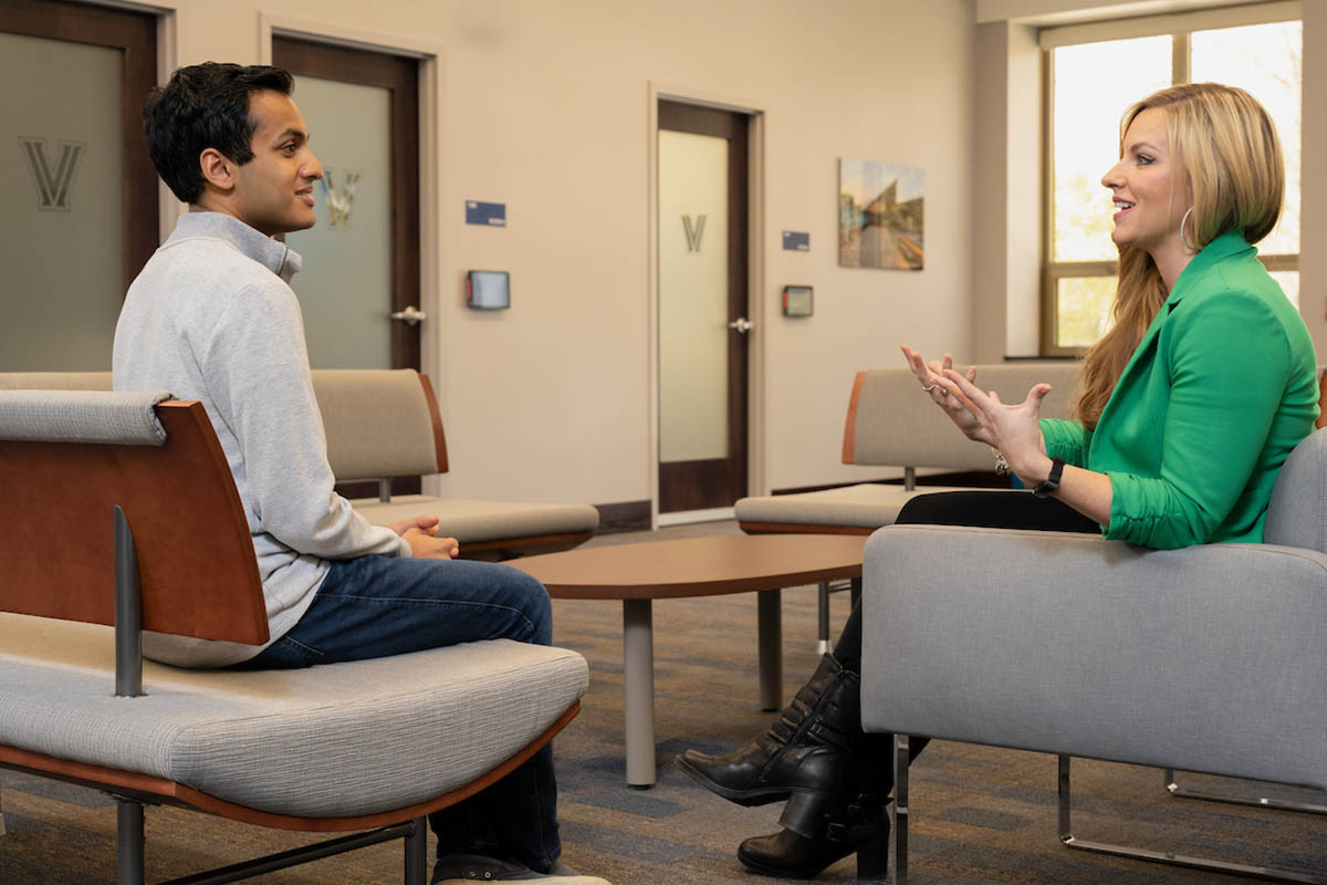 Male and female speaking