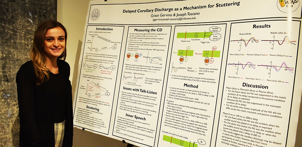 Grace Gervino '23 MS presents at the Graduate Student Research Symposium Grace Gervino '23 MS presents at the Graduate Student Research Symposium