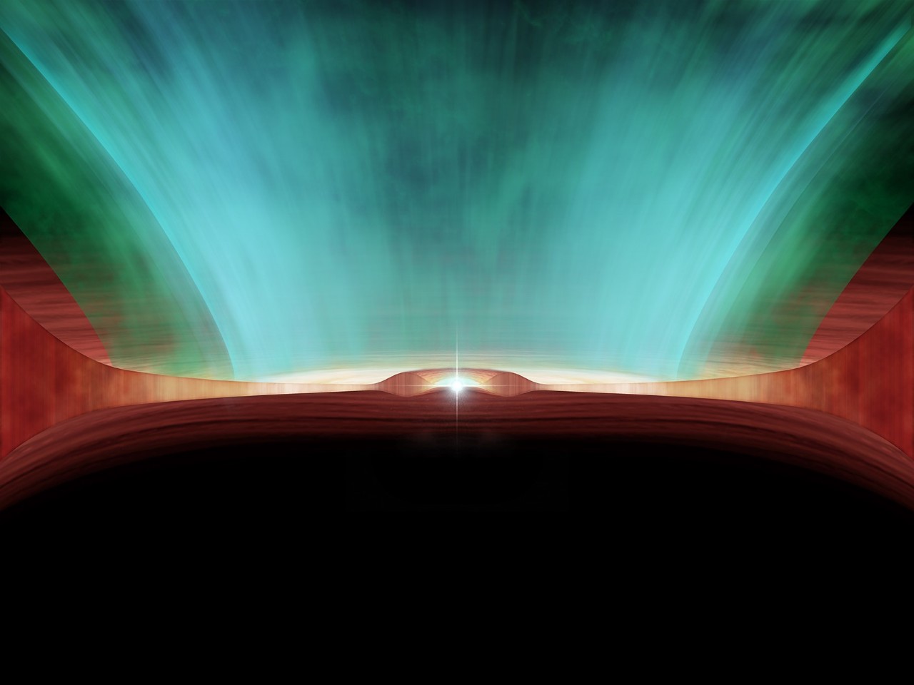 Artist's rendition of GX13+1's winds, originally published in the journal Nature. Artist's rendition of GX13+1's winds, originally published in the journal Nature.