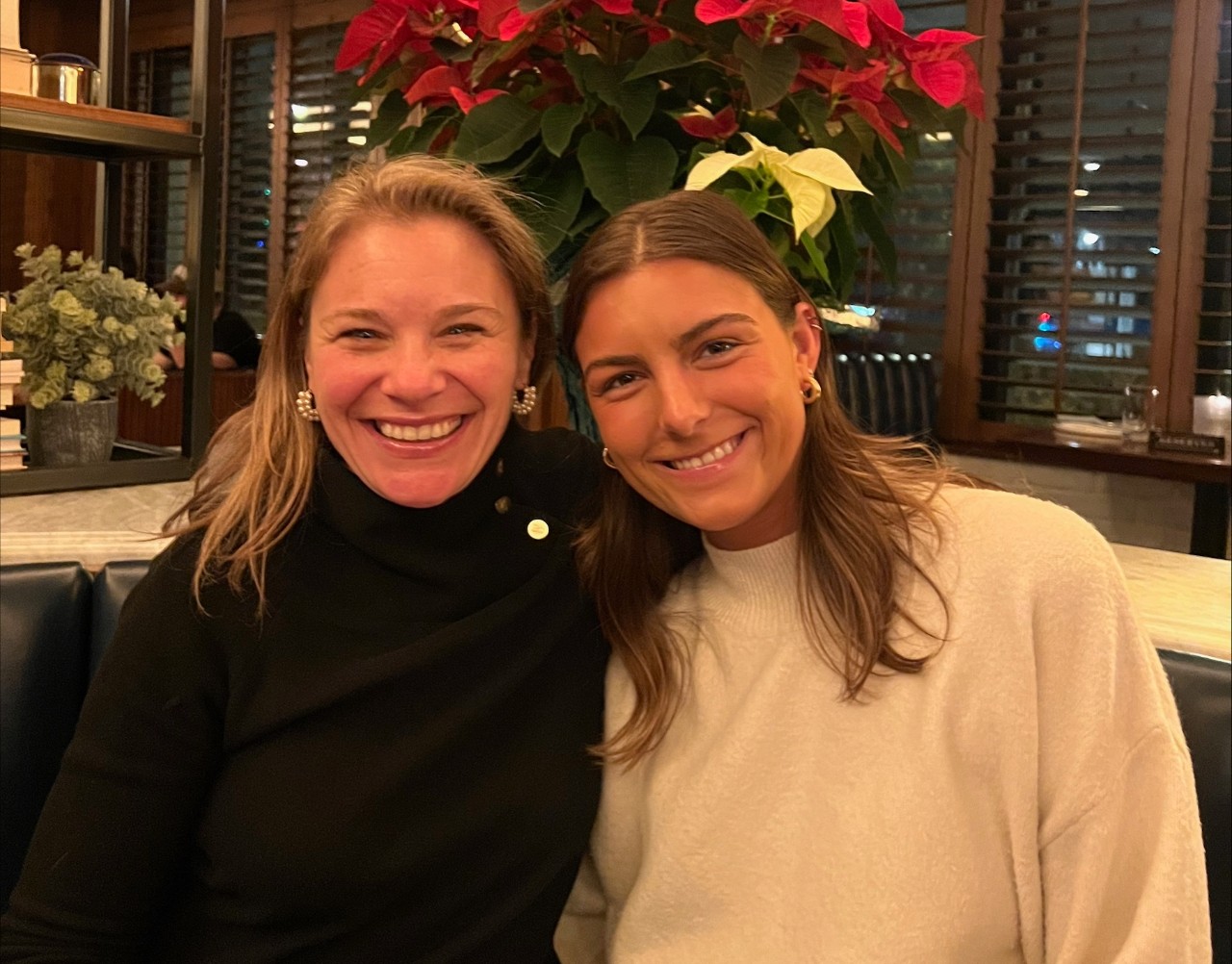 Kaitrin Karr ’24 CLAS (right) and Kayte Toczylowski ’03 CLAS (left)