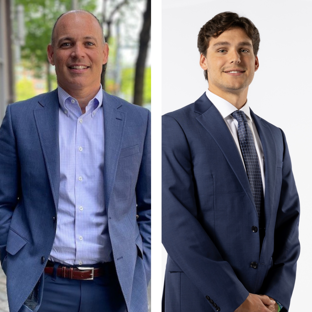 Steven Buckley ’20 EMBA (left) and Aidan Ahearn ’25 VSB (right)