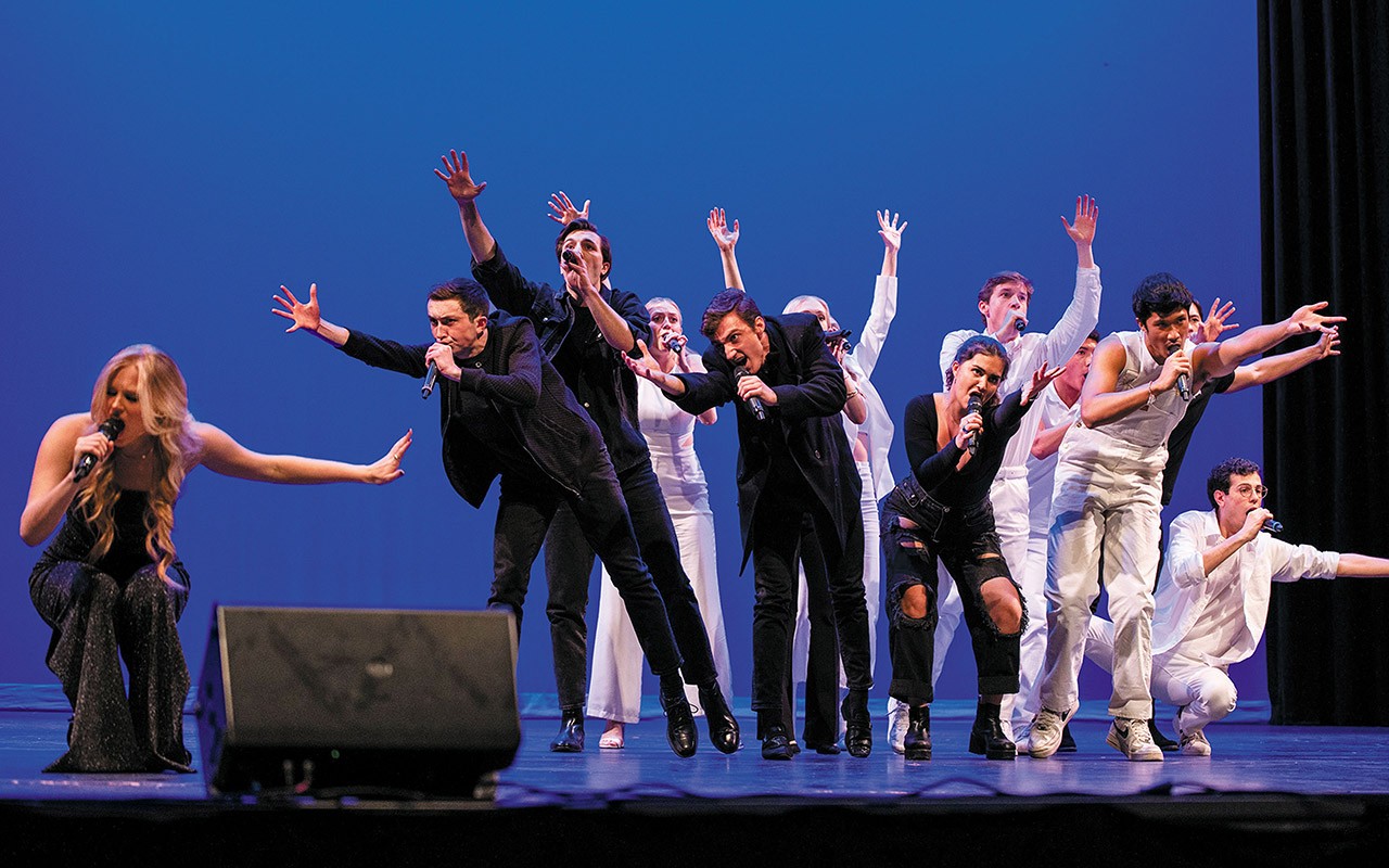 The Villanova Supernovas co-ed a cappella group perform 