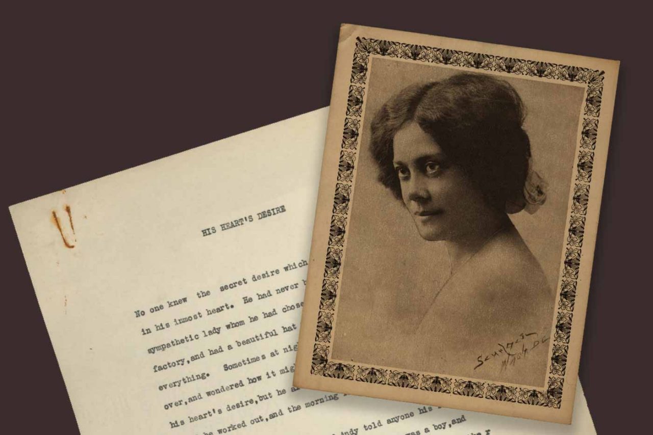 Alice Dunbar-Nelson in a 1915 sepia-toned photograph